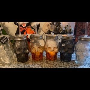 Set of 6 Halloween Skeleton Glasses